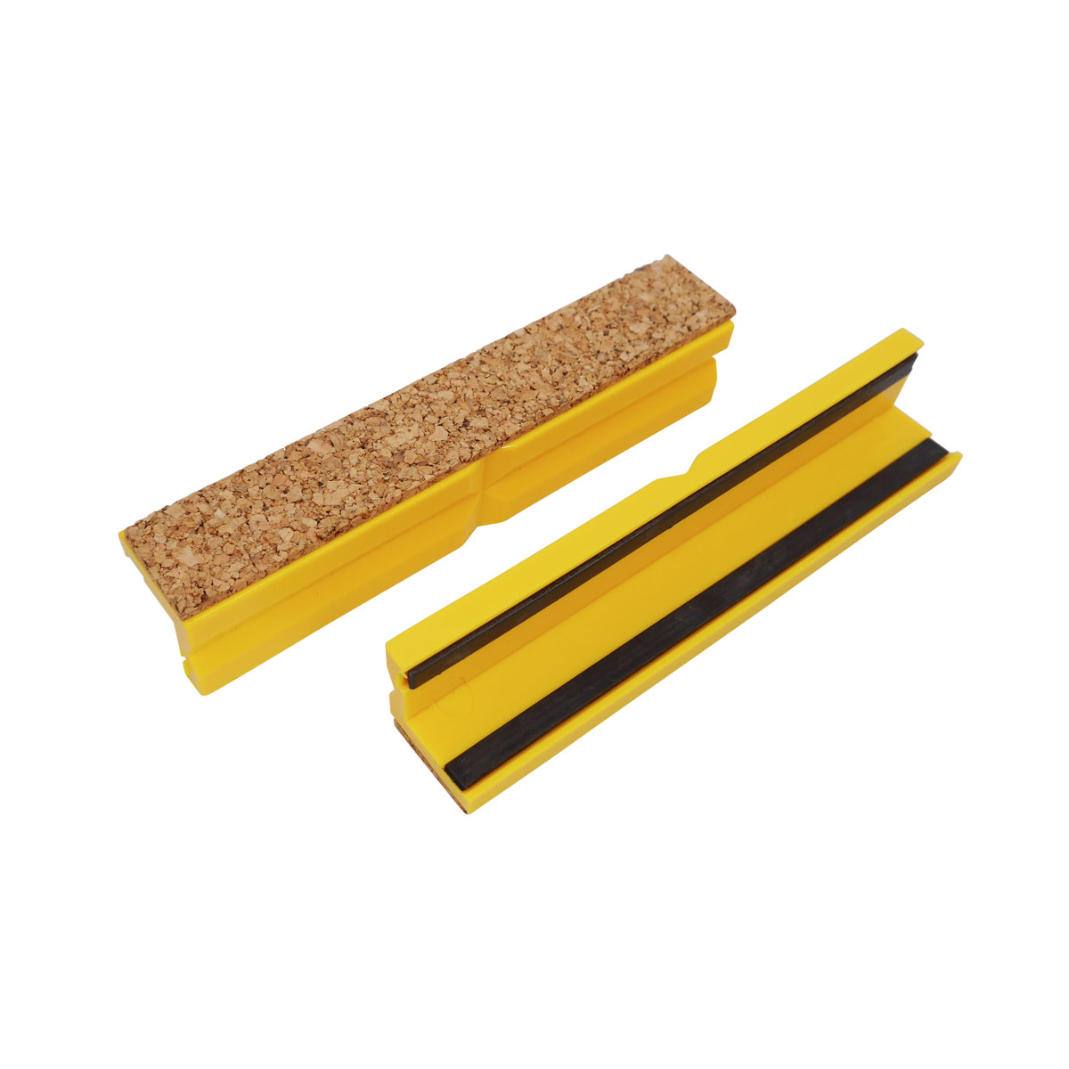 Protective jaws cork/plastic 150mm yellow 1 pair consisting of two jaws