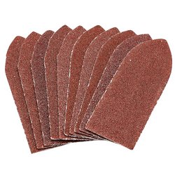 Hook and Loop Aluminium Oxide Sanding Sheets, 32 x 92mm, 60 Grit (Pack of 10)