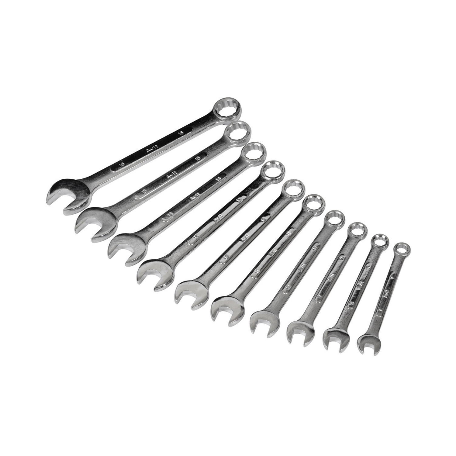Metric Combination Spanner Set - 10 piece set: 7-16mm