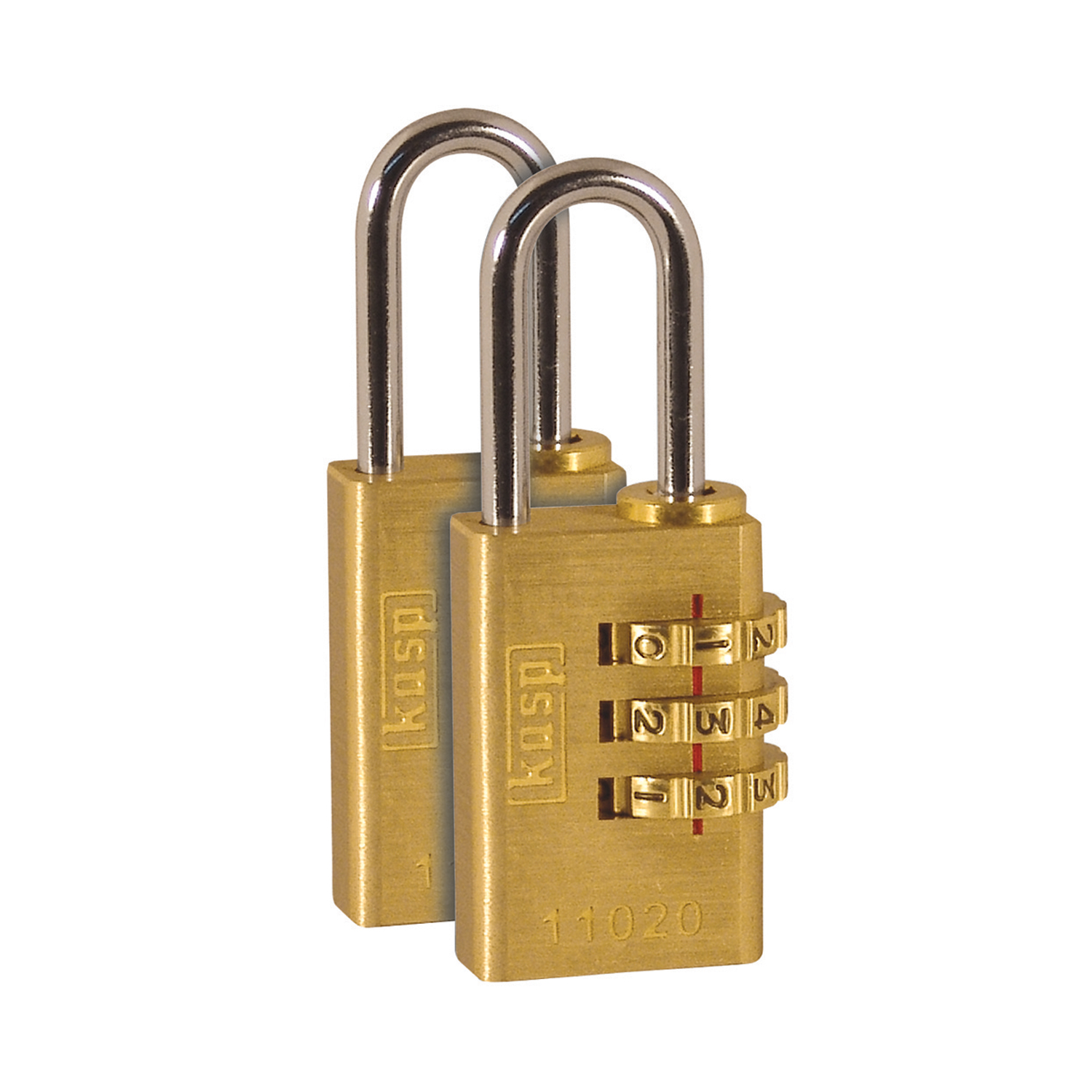 Brass Combination Padlock - 20mm - Twin