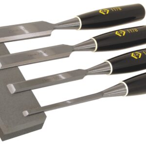 CK Wood Chisel Bevel Edged Set Of 4 Plus Sharpening Stone